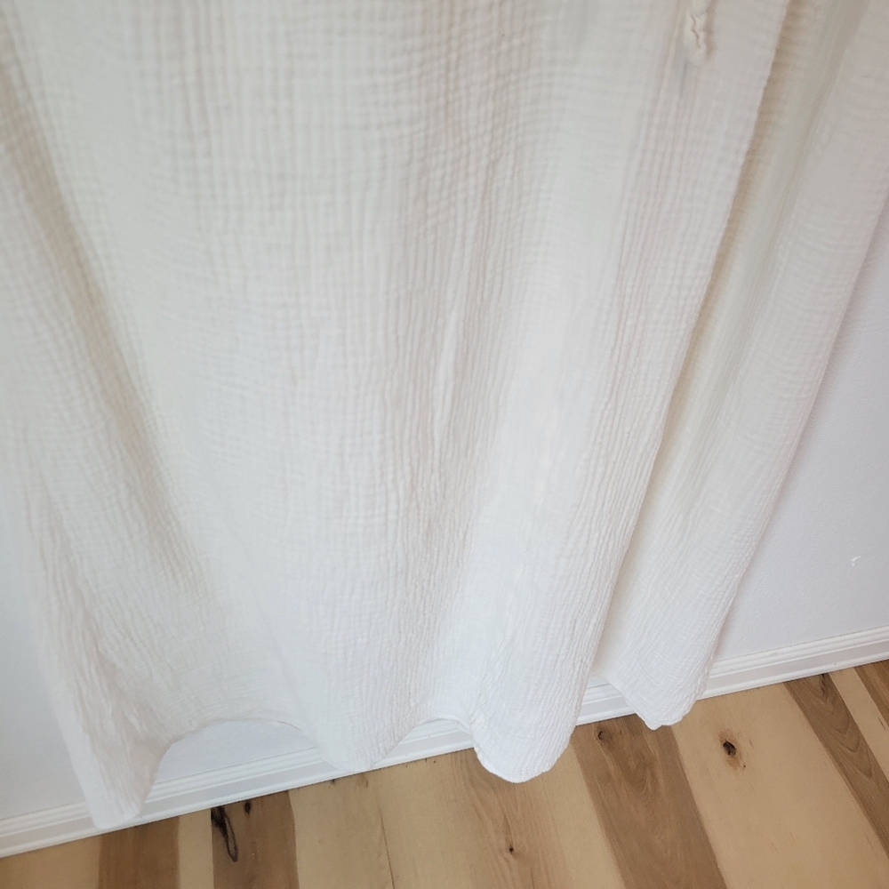 Kona Sol Women's L/XL White Muslin Tie Back Maxi Dress Boho - Picture 5 of 6